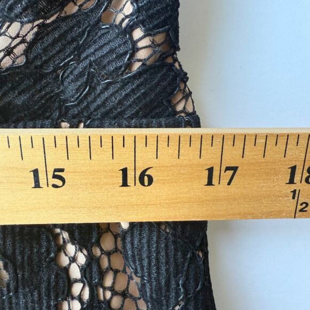 Free People Dangerous Love Lace Mini Dress Black L Boho Romantic Goth Whimsical - Picture 12 of 15